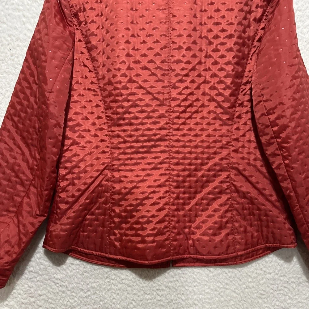 Talbot's Women's Size‎ 10 Jacket Full Zip Blazer Red Quilted Polyester Coat